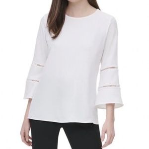 Calvin Klein Crochet Trim Top